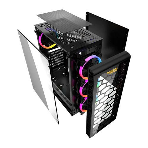 Twisted Minds Killstreak-03 Mid Tempered Glass Mid Tower Gaming Case - Black Twisted Minds Killstreak-03 Mid Tempered Glass Mid Tower Gaming Case - Black