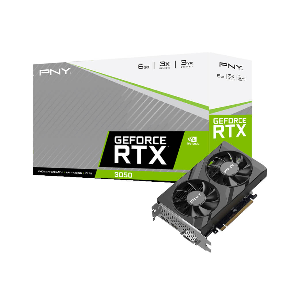 PNY GeForce RTX™ 3050 6GB Verto Dual Fan gaming graphics card