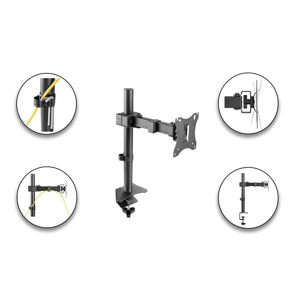 Skill Tech Pole Mount Single-Screen Monitor Mount - Black Skill Tech Pole Mount Single-Screen Monitor Mount - Black