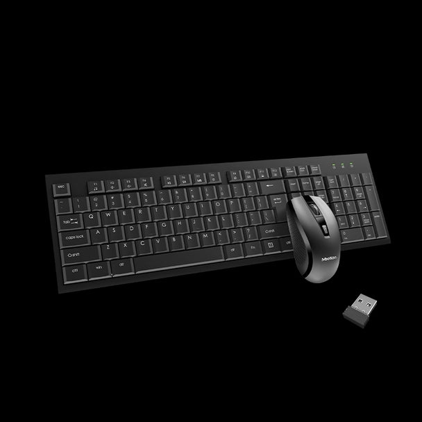 Meetion 2.4 GHz Wireless Keyboard, Mouse Combo C4120 Little Arabic - Black Meetion 2.4 GHz Wireless Keyboard, Mouse Combo C4120 Little Arabic - Black