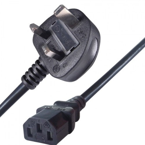 QPower 3 Pin PC Power Cable (UK) - 3M
