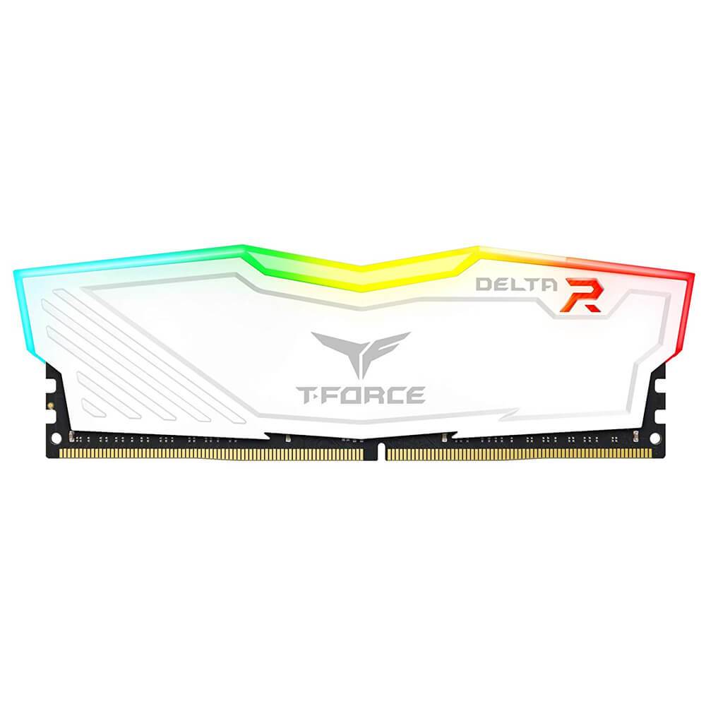 Team Group T-Force Delta R RGB 8GB 3600Mhz DDR4 RAM - White