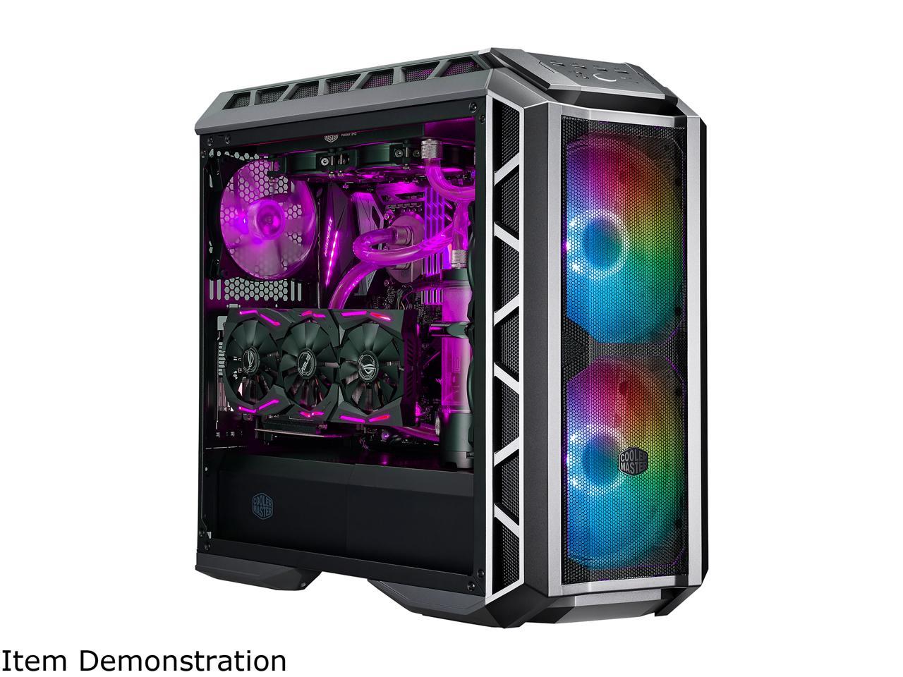 Cooler Master MasterCase H500P Mesh Gun Metal Gray ARGB Airflow ATX Mid-Tower with Dual 200mm ARGB Lighting Fans Cooler Master MasterCase H500P Mesh Gun Metal Gray ARGB Airflow ATX Mid-Tower with Dual 200mm ARGB Lighting Fans