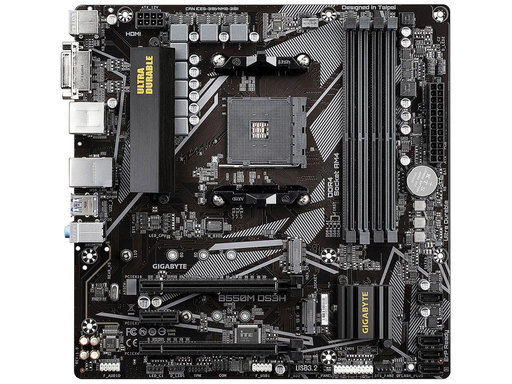 GIGABYTE B550M DS3H AM4 AMD B550 Micro-ATX Motherboard