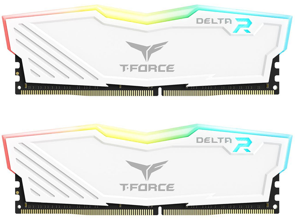 Team T-Force Delta RGB 32GB (2 x 16GB) DDR4 3600 Desktop Memory - White