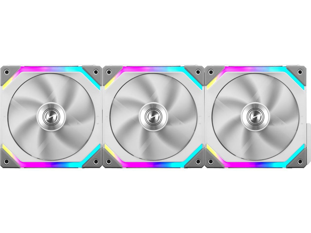 Lian Li UNI FAN SL120 x3 Triple RGB 120MM Fan Pack w/ Controller - White