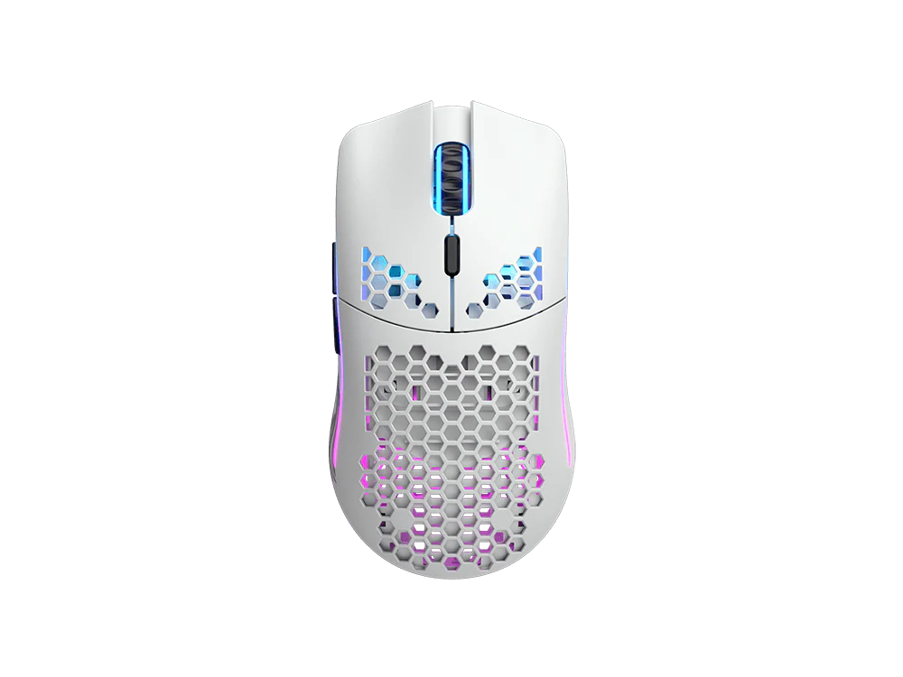 Glorious Gaming Model O Wireless Gaming Mouse - RGB Mouse with Lights 69g Superlight Mouse Honeycomb - Matte White