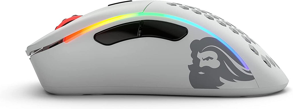 Glorious Gaming Model D Wireless Gaming Mouse - RGB 69g Superlight Mouse Honeycomb - Matte White