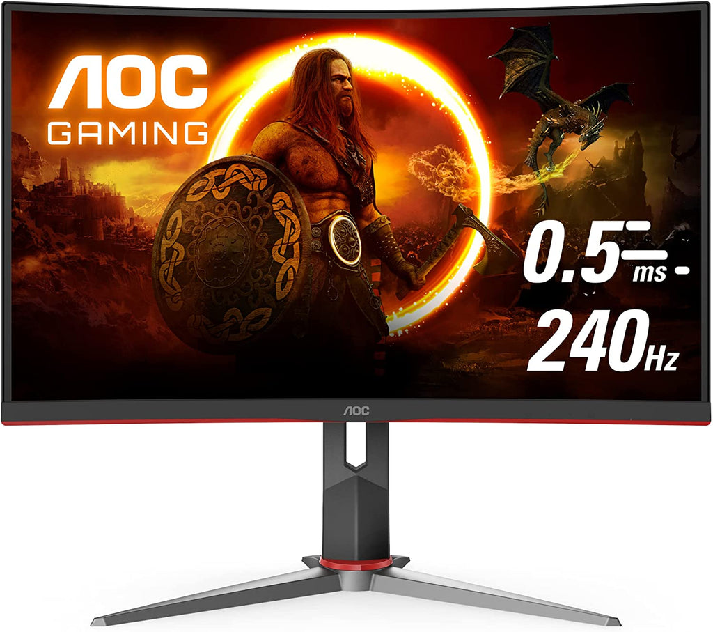 AOC C27G2Z 27" Curved Frameless Ultra-Fast Gaming Monitor, FHD 1080p, 0.5ms 240Hz