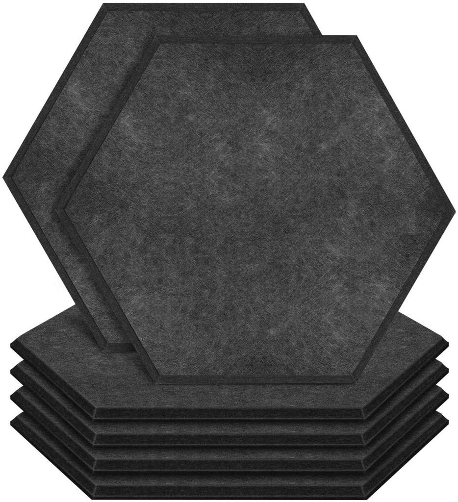 Hexagon Acoustic Panels Sound Proof Padding, Beveled Edge Sound Panels, Used in Wall Decoration and Acoustic Treatment - Sesame