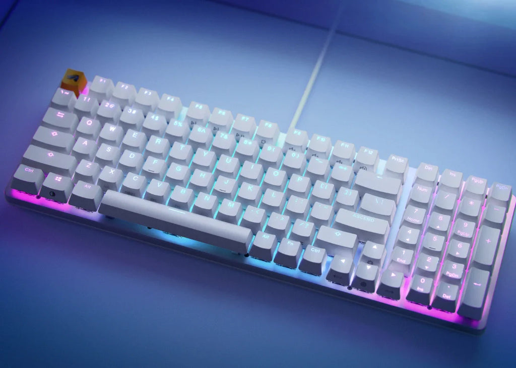 Glorious GMMK2 96% Pre-Built Keyboard-White, Arabic