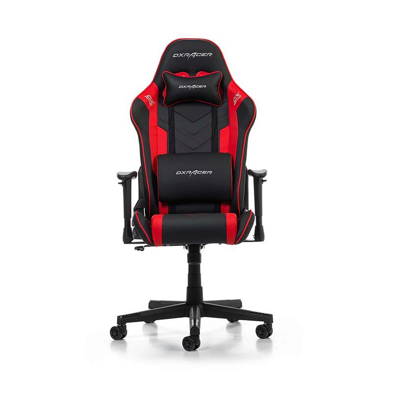 DXRacer Prince Series P132 Gaming Chair, 1D Armrests with Soft Surface - Black/Red