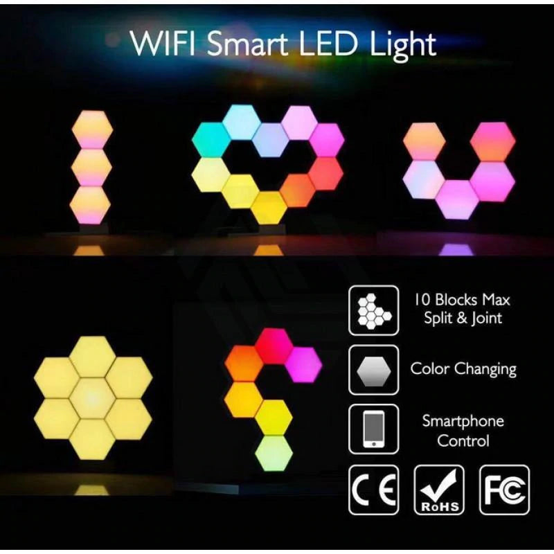 Lifesmart Cololight Pro - WiFi Color Changing LED Lights, 3 Panels + Base Lifesmart Cololight Pro - WiFi Color Changing LED Lights, 3 Panels + Base