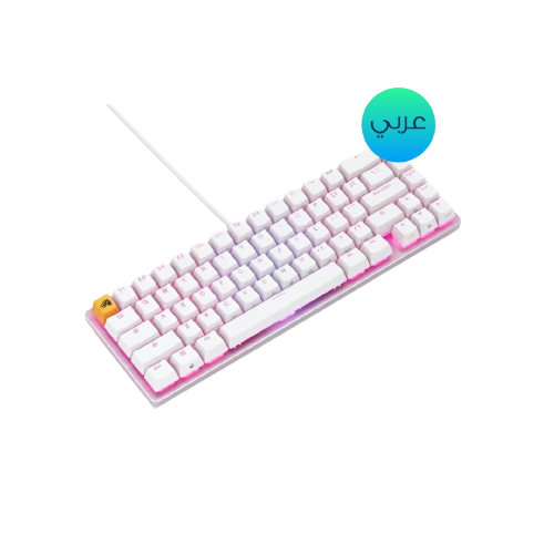 Glorious GMMK2 65% Pre-Built ANSI Arabic mechanical Keyboard White RGB - احرف عربية